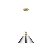 Golden Orwell 14" Wide Large Pendant, Champagne Bronze/Chrome - 3306-LBCB-CH