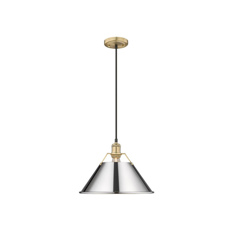 Golden Orwell 14" Wide Large Pendant, Champagne Bronze/Chrome - 3306-LBCB-CH