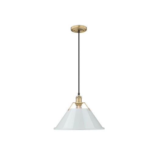 Golden Orwell 14" Wide Large Pendant, Champagne Bronze/Dusky Blue - 3306-LBCB-DB