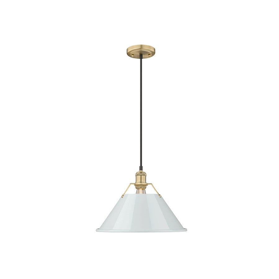 Golden Orwell 14" Wide Large Pendant, Champagne Bronze/Dusky Blue - 3306-LBCB-DB