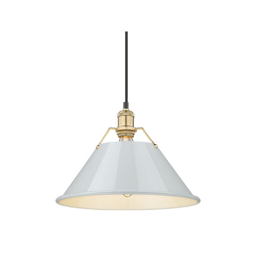 Golden Orwell 14" Wide Large Pendant, Champagne Bronze/Dusky Blue