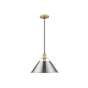 Golden Orwell 14" Wide Large Pendant, Champagne Bronze/Pewter - 3306-LBCB-PW