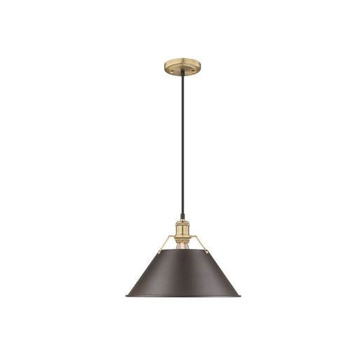 Golden Orwell 14" Wide Large Pendant, Champ Bronze/Rubbed Bronze - 3306-LBCB-RBZ