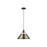 Golden Orwell 14" Wide Large Pendant, Matte Black/Aged Brass - 3306-LBLK-AB