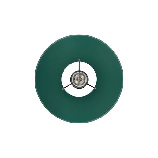 Golden Orwell 14" Wide Large Pendant, Matte Black/Pine Green