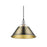 Golden Lighting Orwell 14" Wide Large Pendant, Chrome/Aged Brass