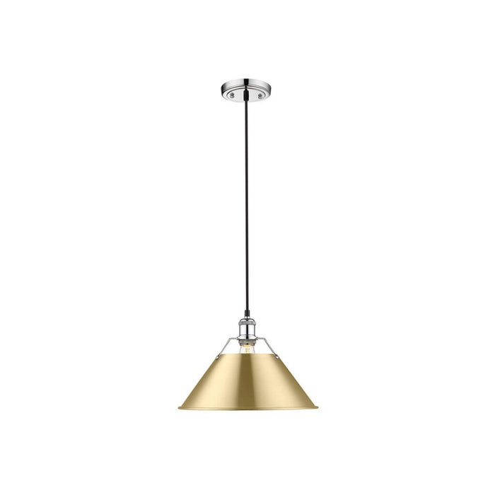 Golden Orwell 14" Wide Large Pendant, Chrome/Champagne Bronze - 3306-LCH-BCB