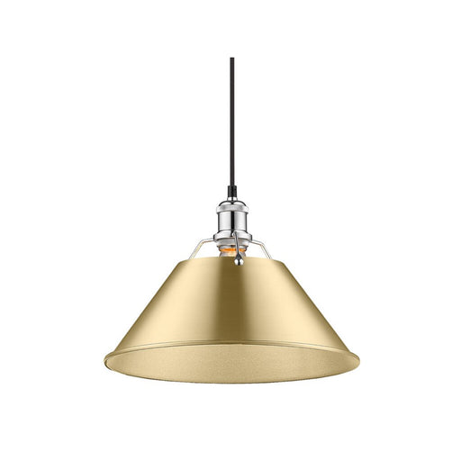 Golden Orwell 14" Wide Large Pendant, Chrome/Champagne Bronze