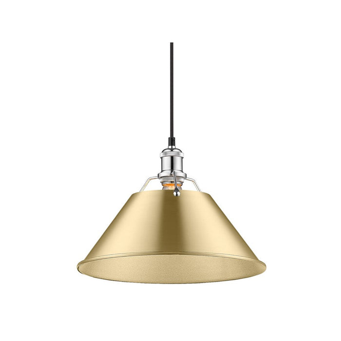 Golden Orwell 14" Wide Large Pendant, Chrome/Champagne Bronze