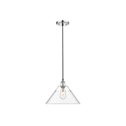 Golden Lighting Orwell 14" Wide Large Pendant, Chrome/Clear Glass - 3306-LCH-CLR
