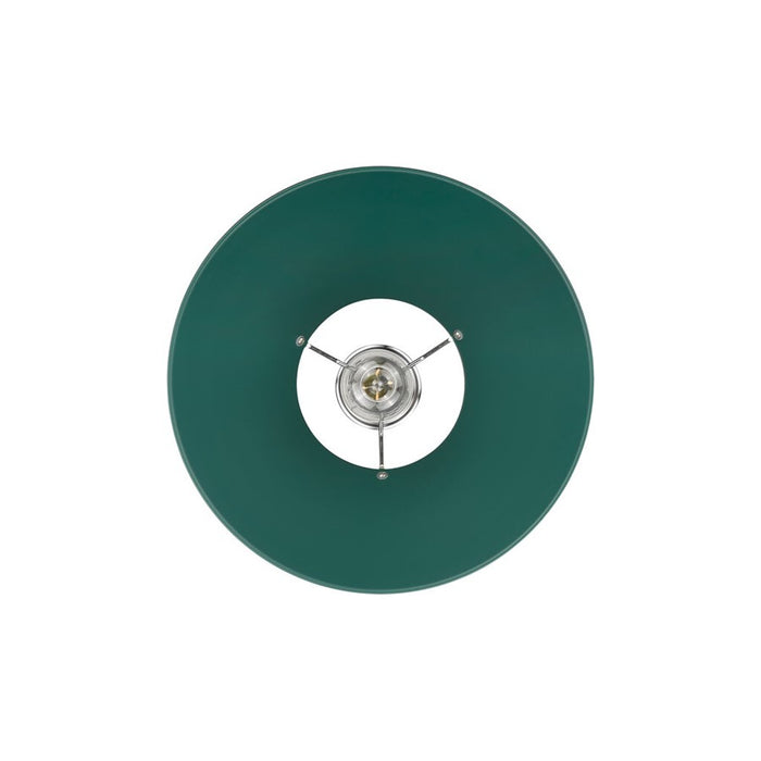 Golden Lighting Orwell 14" Wide Large Pendant, Chrome/Pine Green