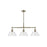 Golden Orwell 3-Light Linear Pendant, Aged Brass/Clear Glass - 3306-LPAB-CLR