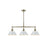 Golden Orwell 3-Light Linear Pendant, Aged Brass/Dusky Blue - 3306-LPAB-DB