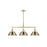 Golden Orwell 3-Light Linear Pendant, Champ Bronze/Aged Brass - 3306-LPBCB-AB