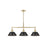 Golden Orwell 3-Lt Linear Pendant, Champagne Bronze/Matte Black - 3306-LPBCB-BLK