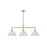 Golden Orwell 3-Light Linear Pendant, Champ Bronze/Dusky Blue - 3306-LPBCB-DB