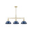 Golden Orwell 3-Light Linear Pendant, Bronze/Matte Navy - 3306-LPBCB-NVY