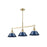 Golden Orwell 3-Light Linear Pendant, Bronze/Matte Navy