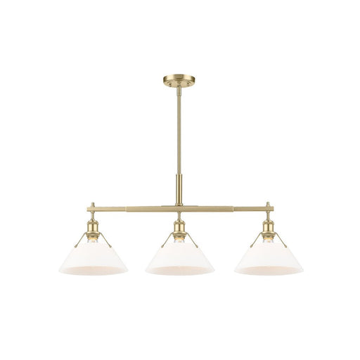 Golden Orwell 3-Light Linear Pendant, Champ Bronze/Opal Glass - 3306-LPBCB-OP