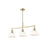 Golden Orwell 3-Light Linear Pendant, Champ Bronze/Opal Glass