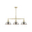 Golden Orwell 3-Light Linear Pendant, Champagne Bronze/Pewter - 3306-LPBCB-PW