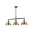 Golden Orwell 3-Light Linear Pendant, Matte Black/Aged Brass