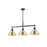 Golden Orwell 3-Lt Linear Pendant, Matte Black/Champagne Bronze