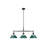 Golden Orwell 3-Light Linear Pendant, Matte Black/Pine Green - 3306-LPBLK-GN