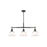 Golden Orwell 3-Light Linear Pendant, Matte Black/Opal Glass - 3306-LPBLK-OP