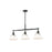 Golden Orwell 3-Light Linear Pendant, Matte Black/Opal Glass