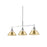 Golden Orwell 3-Light Linear Pendant, Chrome/ Champagne Bronze