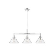 Golden Orwell 3-Light Linear Pendant, Chrome/Clear Glass - 3306-LPCH-CLR