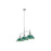 Golden Lighting Orwell 3-Light Linear Pendant, Chrome/Pine Green