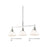 Golden Lighting Orwell 3-Light Linear Pendant, Chrome/Opal Glass