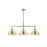 Golden Orwell 3-Light Linear Pendant, Pewter/ Champagne Bronze - 3306-LPPW-BCB