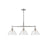 Golden Orwell 3-Light Linear Pendant, Pewter/Clear Glass - 3306-LPPW-CLR