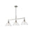 Golden Orwell 3-Light Linear Pendant, Pewter/Clear Glass