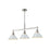 Golden Lighting Orwell 3-Light Linear Pendant, Pewter/Dusky Blue