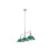 Golden Lighting Orwell 3-Light Linear Pendant, Pewter/Pine Green