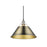 Golden Lighting Orwell 14" Wide Large Pendant, Pewter/Aged Brass