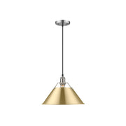Golden Orwell 14" Wide Large Pendant, Pewter/Champagne Bronze - 3306-LPW-BCB