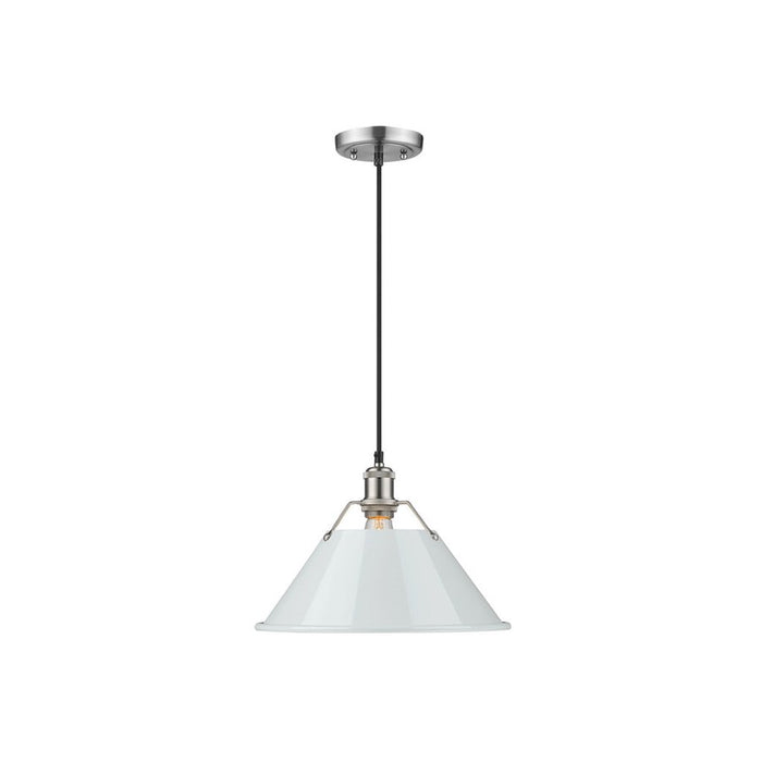 Golden Lighting Orwell 14" Wide Large Pendant, Pewter/Dusky Blue - 3306-LPW-DB