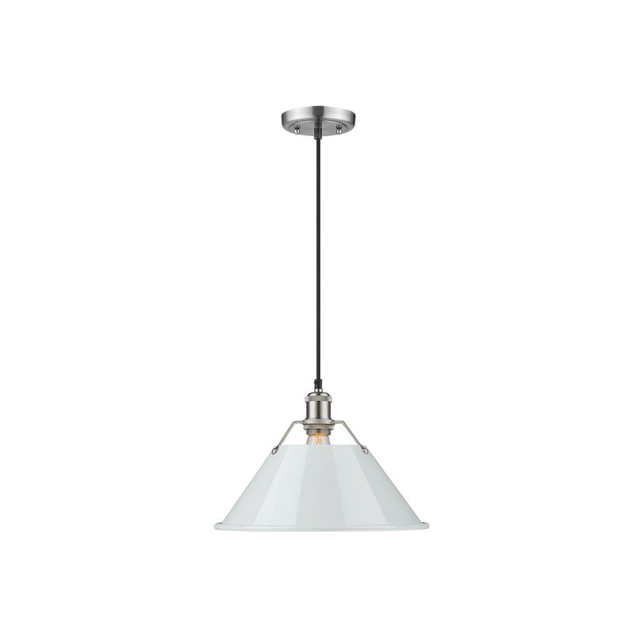 Golden Lighting Orwell 14" Wide Large Pendant, Pewter/Dusky Blue - 3306-LPW-DB
