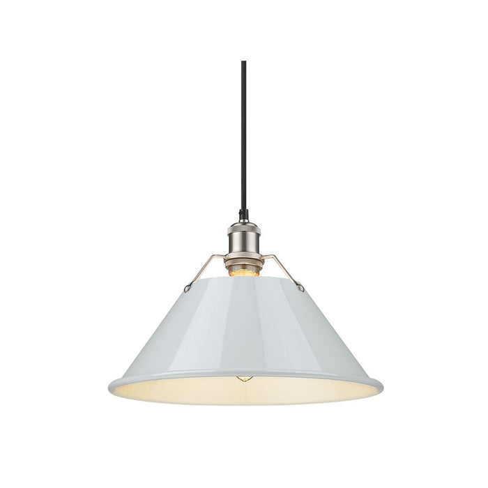 Golden Lighting Orwell 14" Wide Large Pendant, Pewter/Dusky Blue