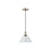 Golden Orwell 10" Wide Medium Pendant, Aged Brass/Dusky Blue - 3306-MAB-DB