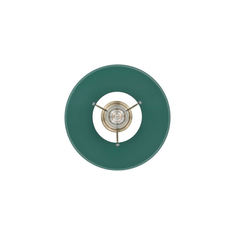 Golden Orwell 10" Wide Medium Pendant, Aged Brass/Pine Green