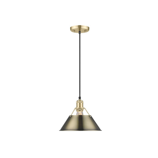 Golden Orwell 10" Wide Medium Pendant, Champ Bronze/Aged Brass - 3306-MBCB-AB