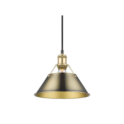 Golden Orwell 10" Wide Medium Pendant, Champ Bronze/Aged Brass