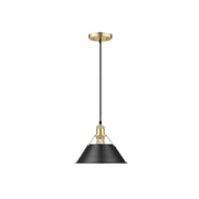 Golden Orwell 10" Wide Medium Pendant, Champ Bronze/Matte Black - 3306-MBCB-BLK