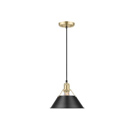 Golden Orwell 10" Wide Medium Pendant, Champ Bronze/Matte Black - 3306-MBCB-BLK